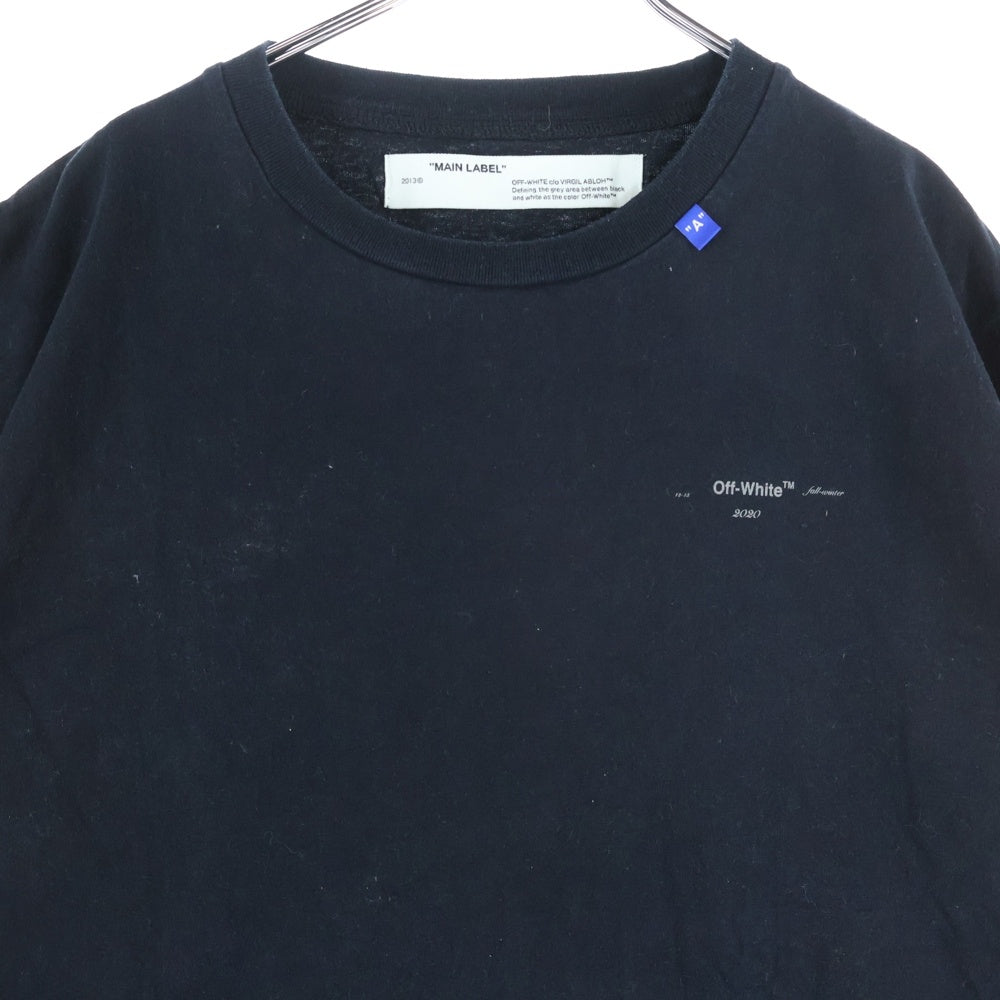 OFF-WHITE(オフホワイト) Unfinished Shirt OMAA038E19185003 バックプリント 半袖Tシャツ カットソー ブラック