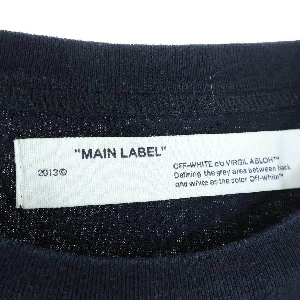 OFF-WHITE(オフホワイト) Unfinished Shirt OMAA038E19185003 バックプリント 半袖Tシャツ カットソー ブラック