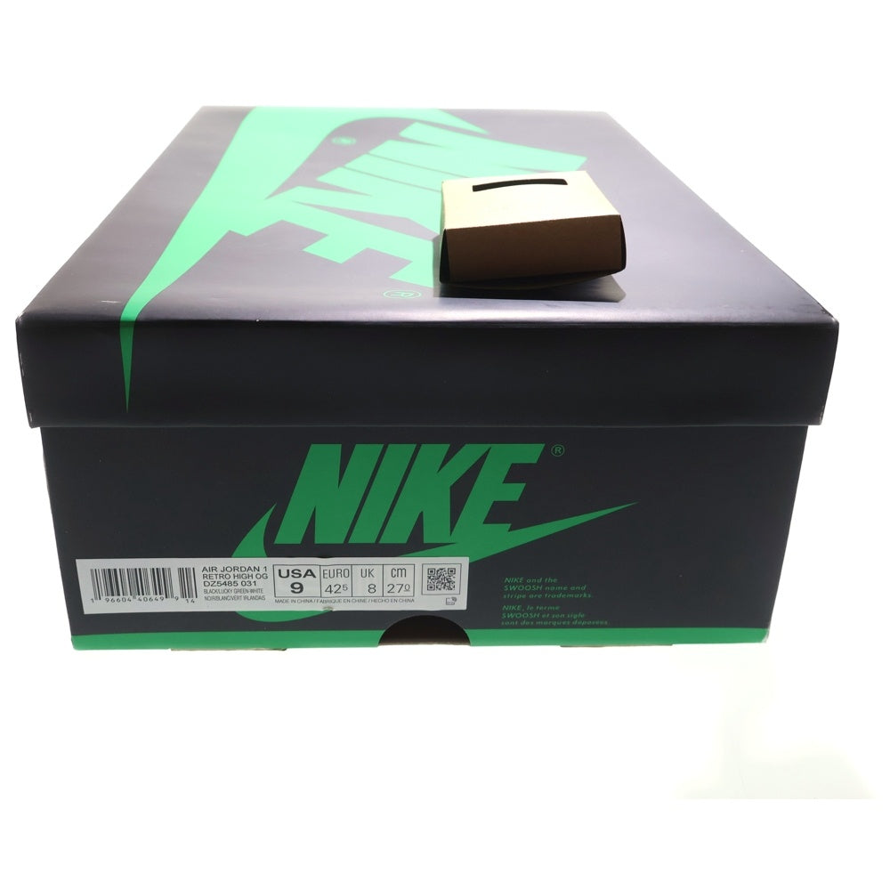 NIKE(ナイキ) AIR JORDAN 1 RETRO HIGH OG LUCKY GREEN エアジョーダン レトロ ラッキーグリーン ハイカットスニーカー グリーン/ブラック US9/27cm DZ5485-031