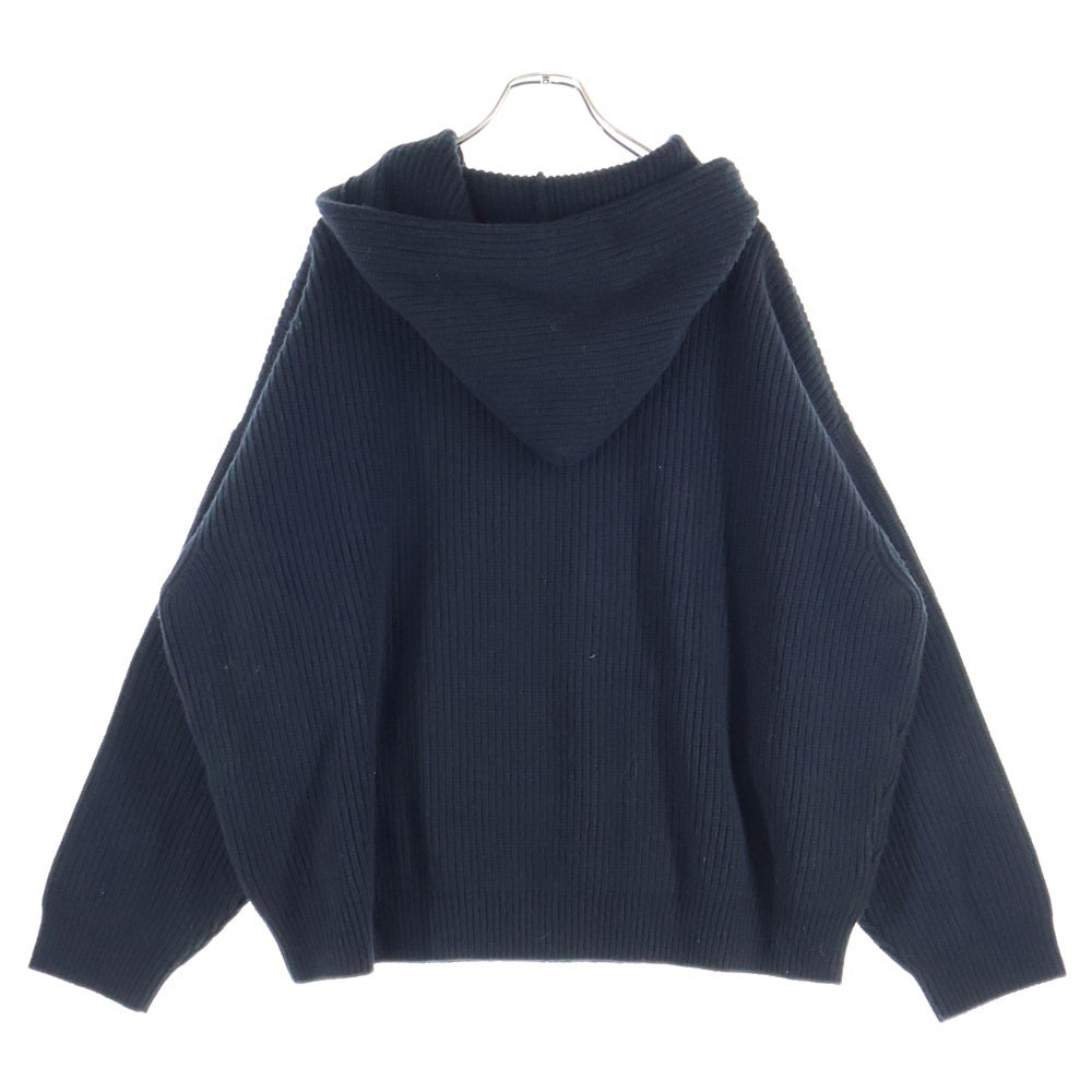 CELINE(セリーヌ) スパンコール グラデーションロゴ プルオーバー ニットパーカー ブラック 2A10X66Q