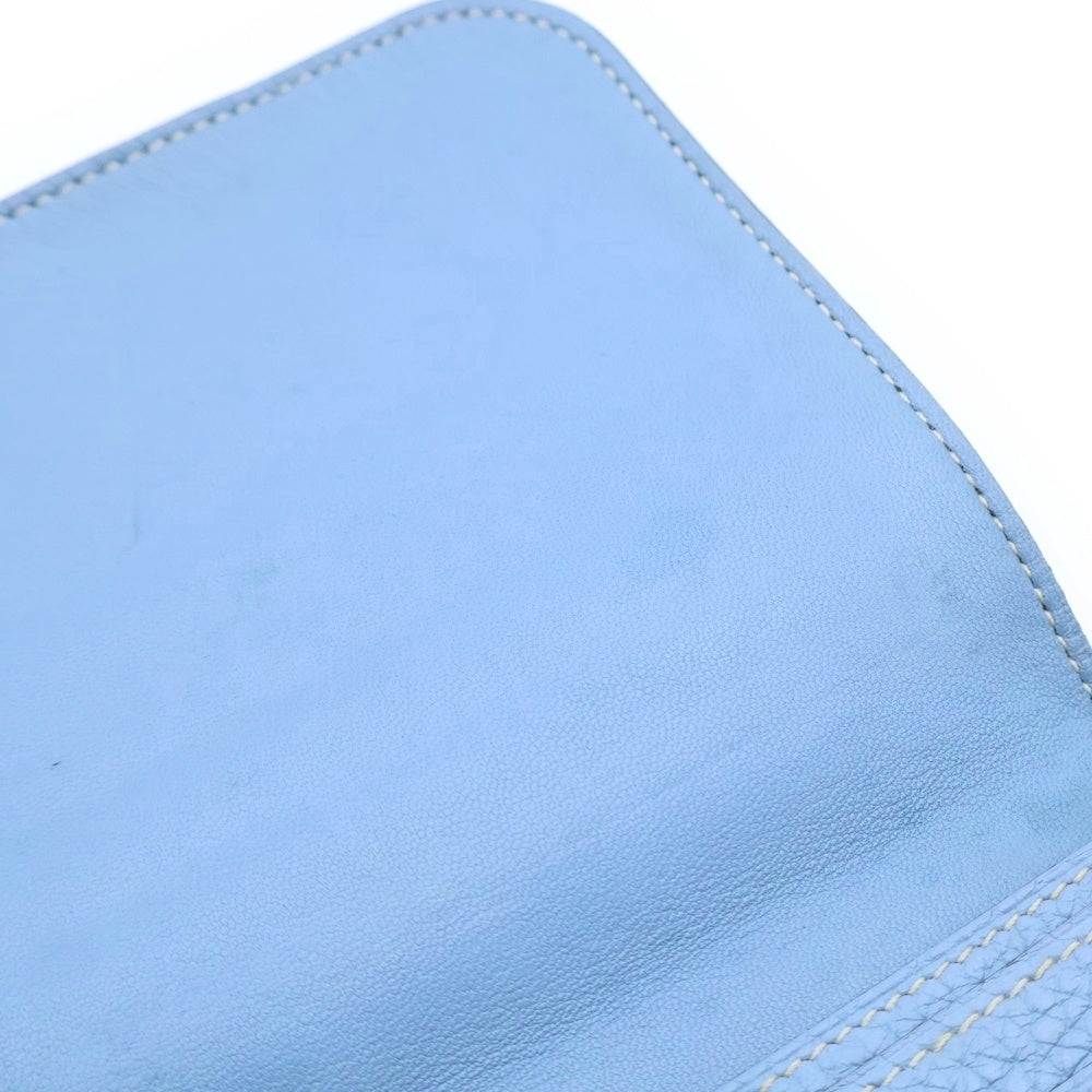 HERMES(エルメス) ドゴンロング □P刻印 レザーロングウォレット 長財布 ゴールド金具 ブルー