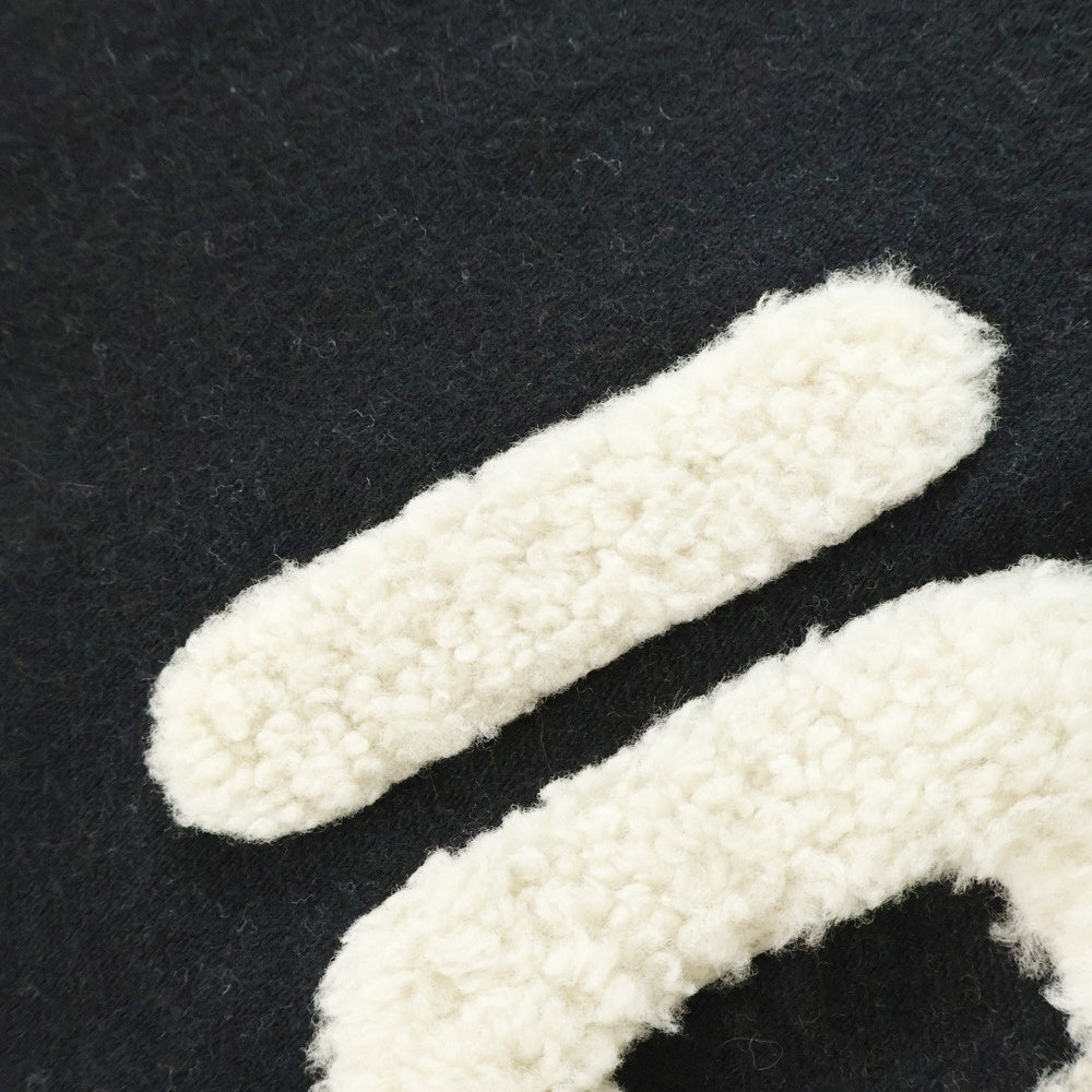 FENDI(フェンディ) ロゴ刺繍 ズッカ柄 リバーシブルマフラー ブラック/ブラウン
