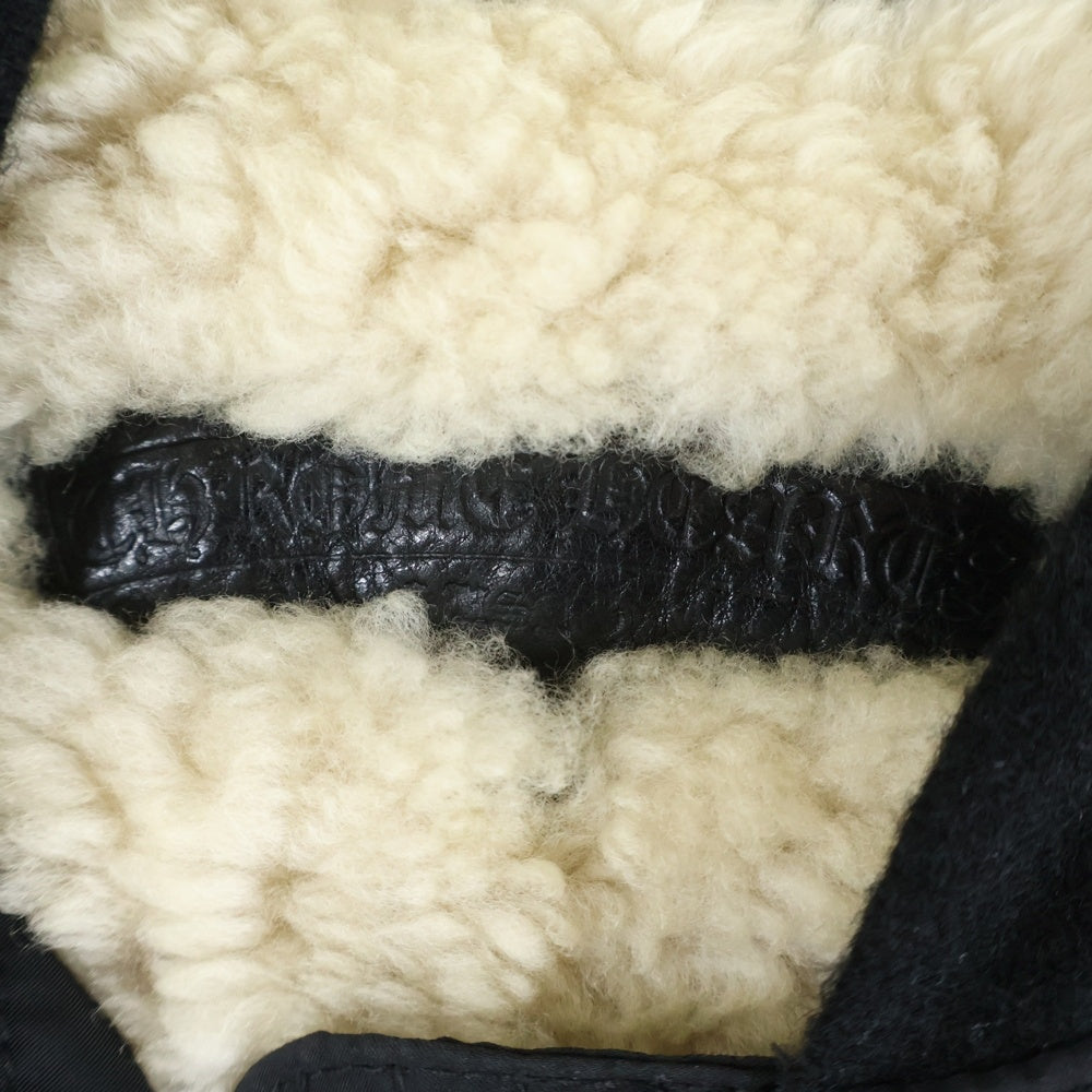 CHROME HEARTS(クロムハーツ) MA-1 ダガージップ 裏地ボアブルゾン ブラック