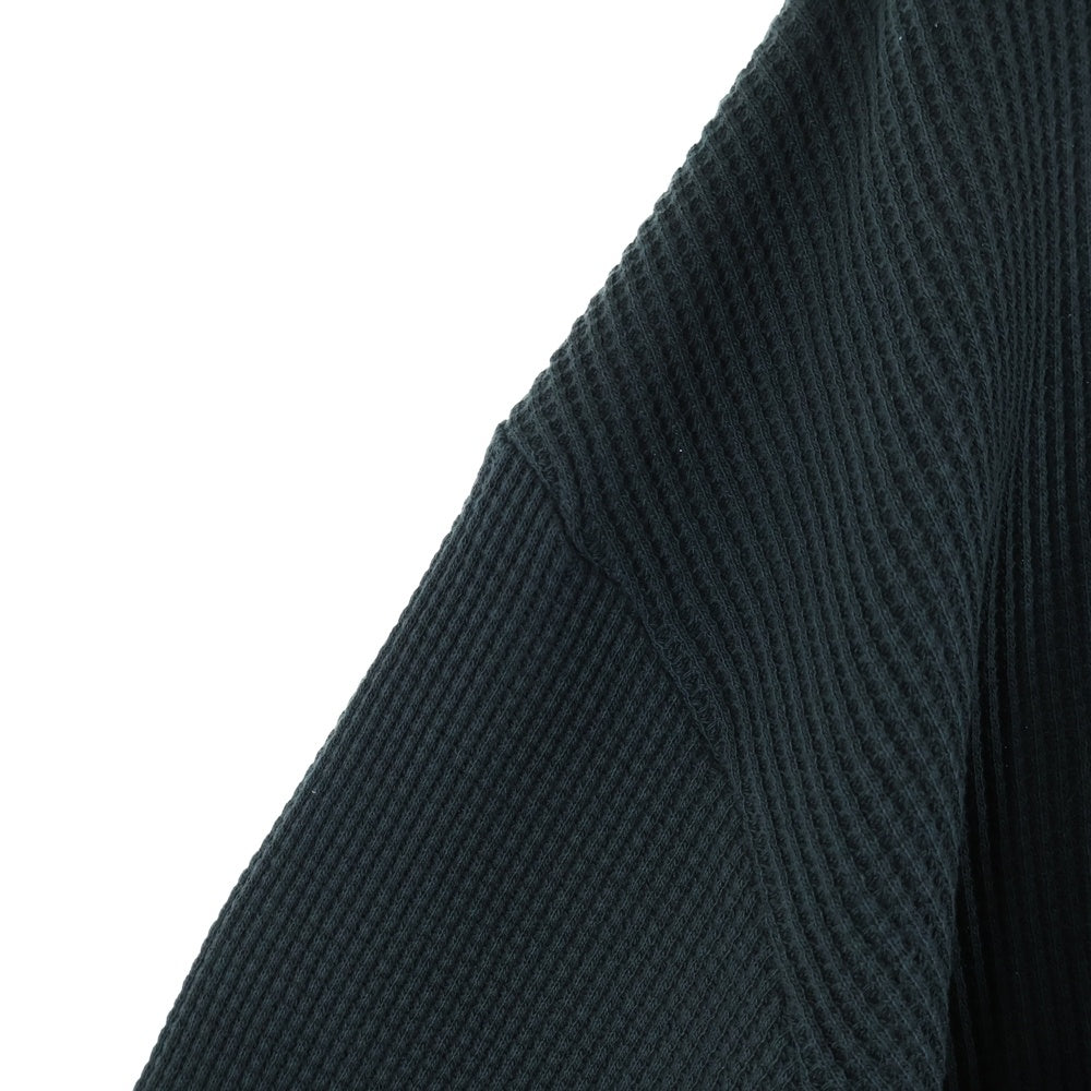 PLEASURES(プレジャーズ) ×Slipknot Spit Thermal Long Sleeve Tee ×スリップノット フロントロゴプリント サーマル 長袖Tシャツ ブラック