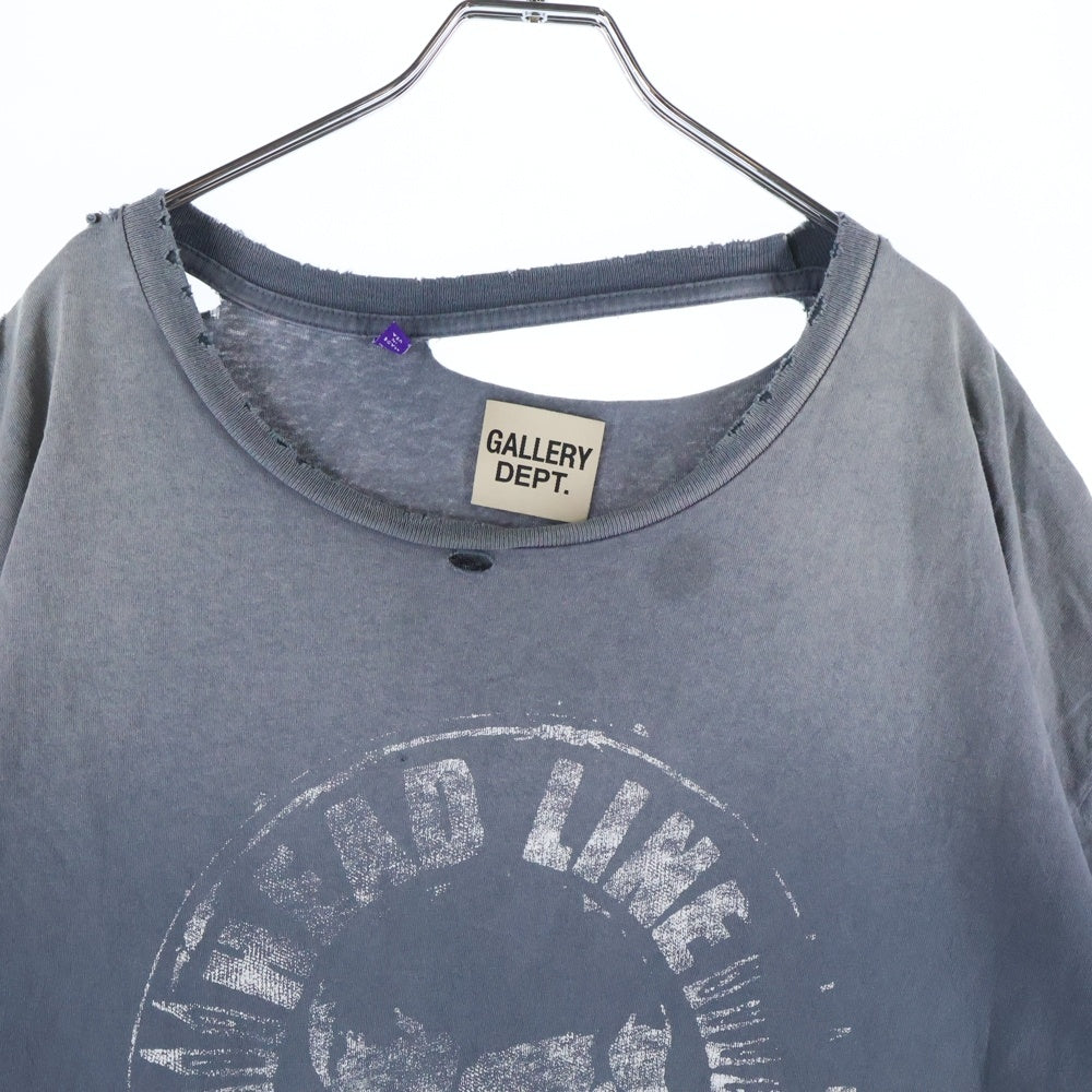 GALLERY DEPT.(ギャラリーデプト) Grailed HEAD LINE RECORDS ダメージ加工 半袖Tシャツ カットソー グレー