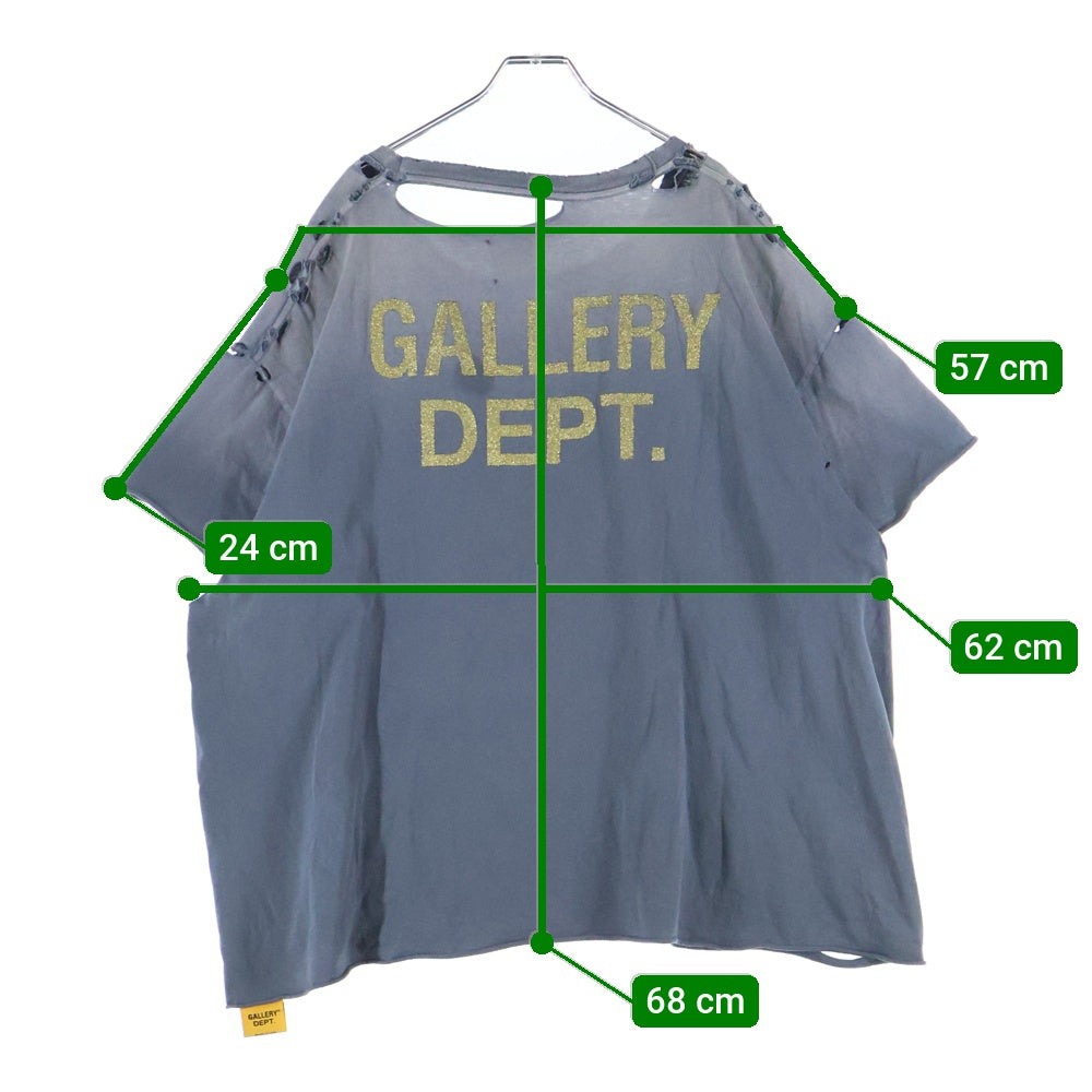 GALLERY DEPT.(ギャラリーデプト) Grailed HEAD LINE RECORDS ダメージ加工 半袖Tシャツ カットソー グレー