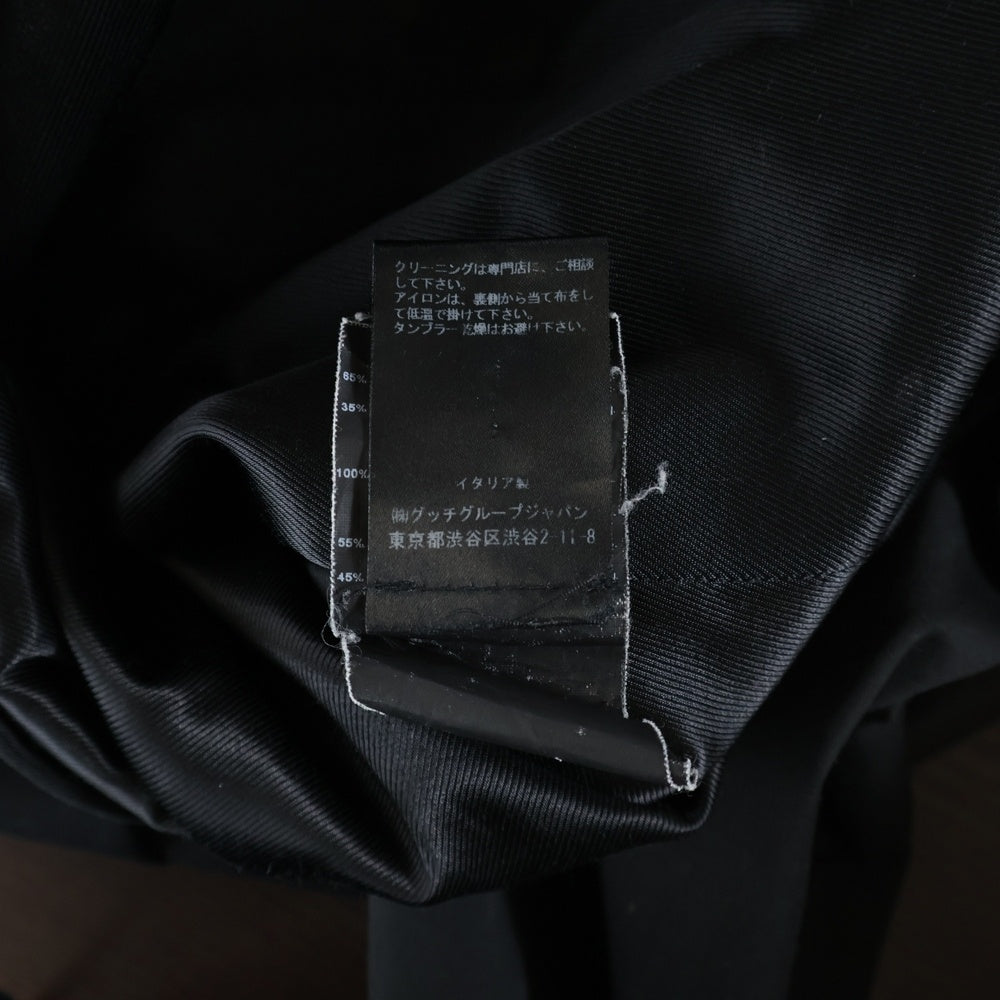 SAINT LAURENT PARIS(サンローランパリ) 13SS エディ期 レザー切り替え ジップアップジャケット 310249 YUN39 ブラック