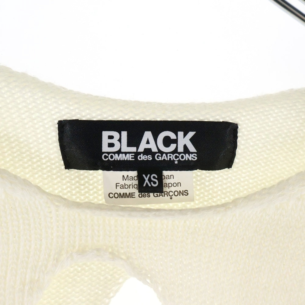COMME des GARCONS(コムデギャルソン) Black hall Sweater 1G-N001 ブラックホール 長袖セーター ホワイト