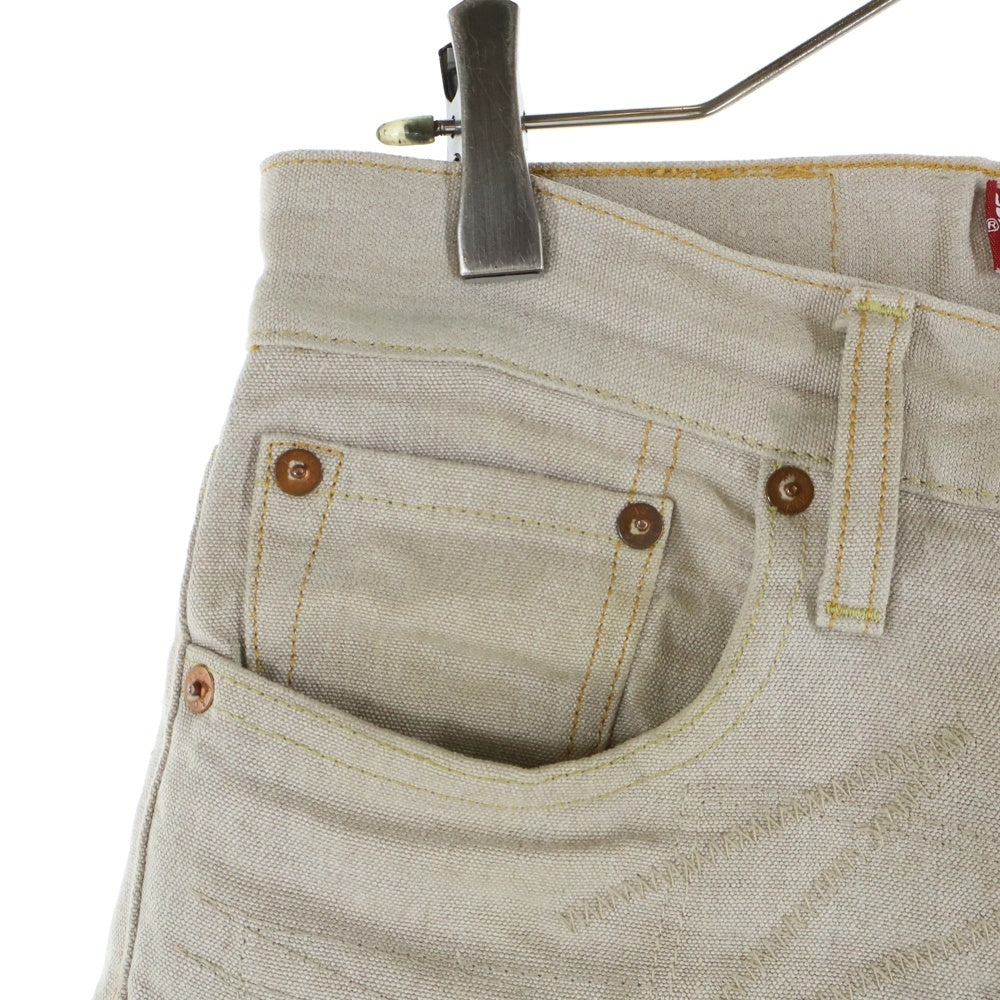 JUNYA WATANABE COMME des GARCONS(ジュンヤワタナベ コムデギャルソン) 16SS×Levi's 麻オックス Wネーム デザインパンツ ベージュ WQ-P207