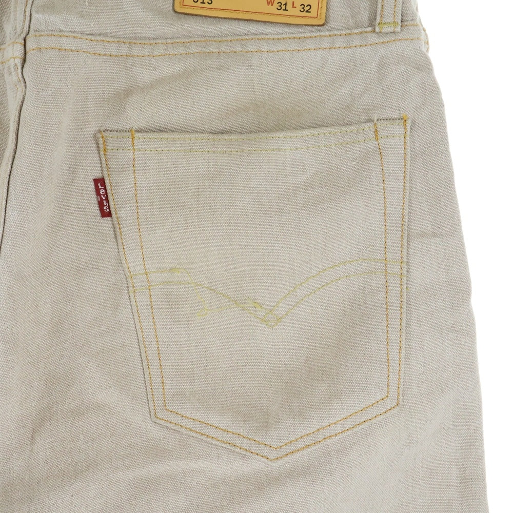 JUNYA WATANABE COMME des GARCONS(ジュンヤワタナベ コムデギャルソン) 16SS×Levi's 麻オックス Wネーム デザインパンツ ベージュ WQ-P207