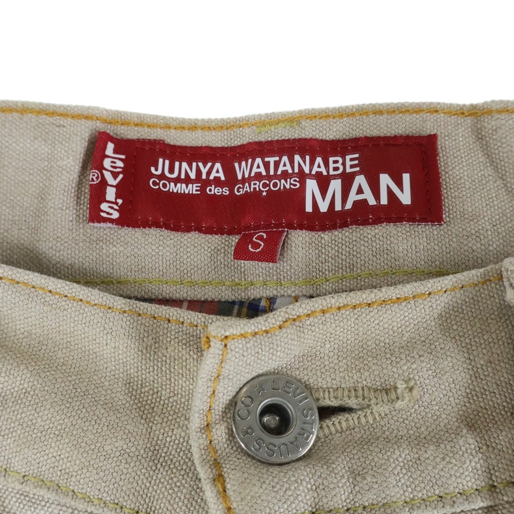 JUNYA WATANABE COMME des GARCONS(ジュンヤワタナベ コムデギャルソン) 16SS×Levi's 麻オックス Wネーム デザインパンツ ベージュ WQ-P207