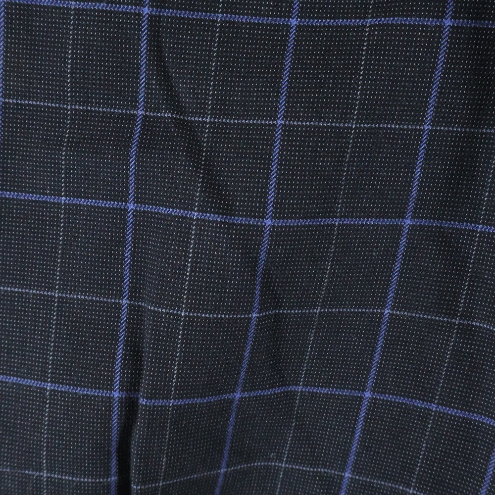 JUNYA WATANABE COMME des GARCONS(ジュンヤワタナベ コムデギャルソン) 14SS シンチバック チェック柄 コットンジップアップパンツ ネイビー WM-P013