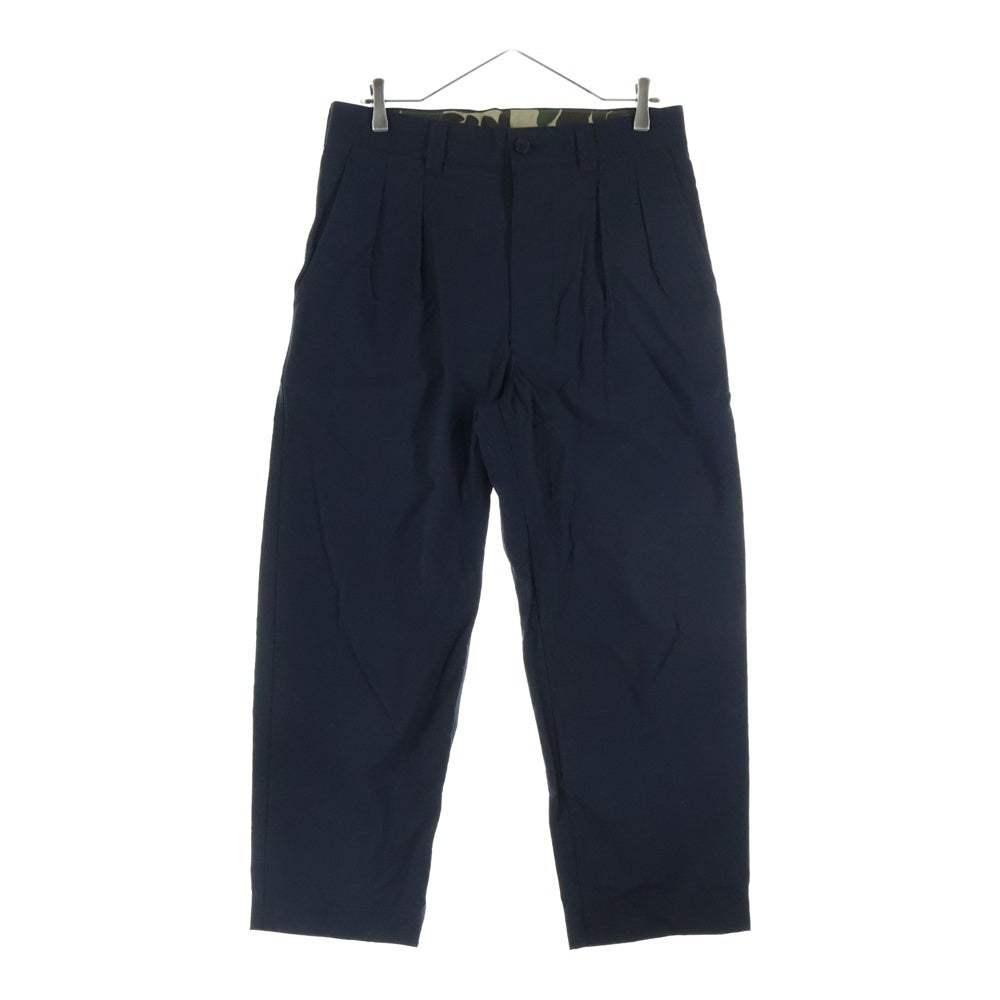 COMME des GARCONS HOMME(コムデギャルソンオム) 22SS 裏地カモフラ 2タック ナイロン オックスパンツ ブラック HI-P007