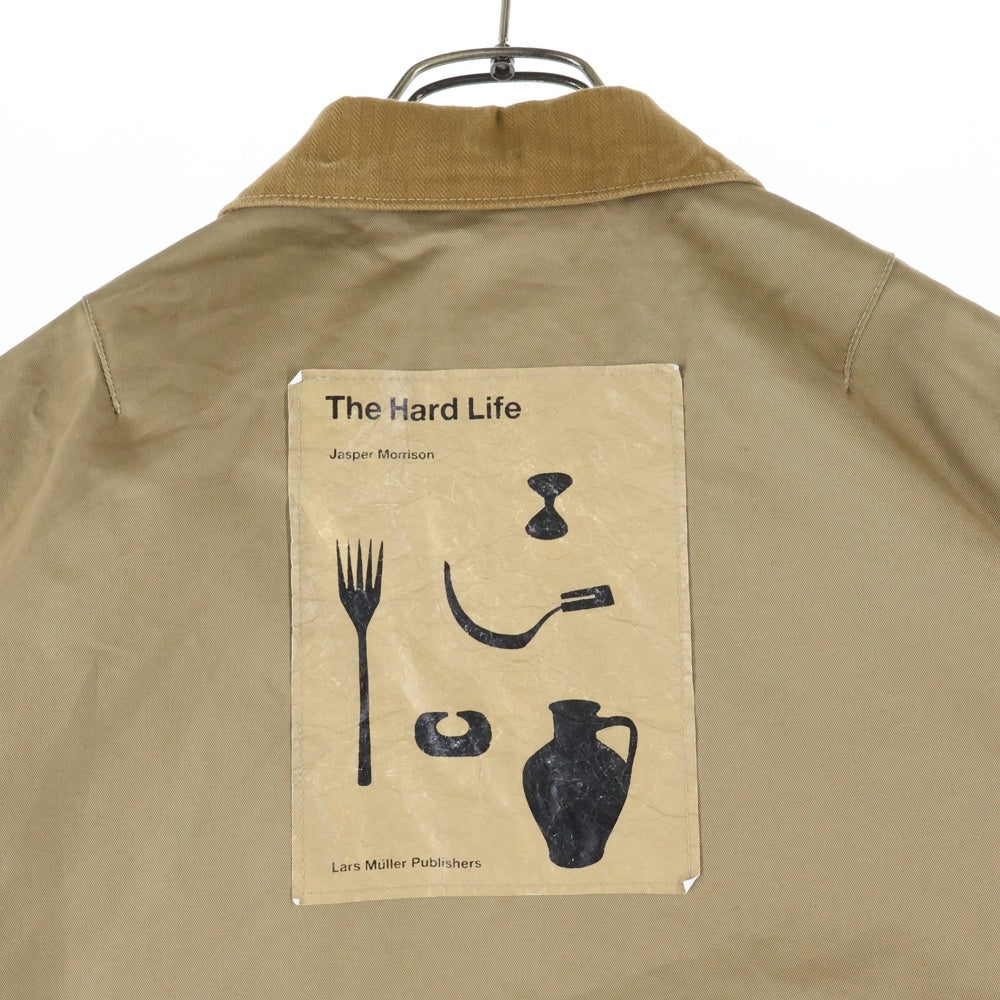 JUNYA WATANABE COMME des GARCONS(ジュンヤワタナベ コムデギャルソン) 21SS×ジャスパーモリソン 襟ヘリンボーン エルボーパッチ ジップアップジャケット ブラウン WG-J009