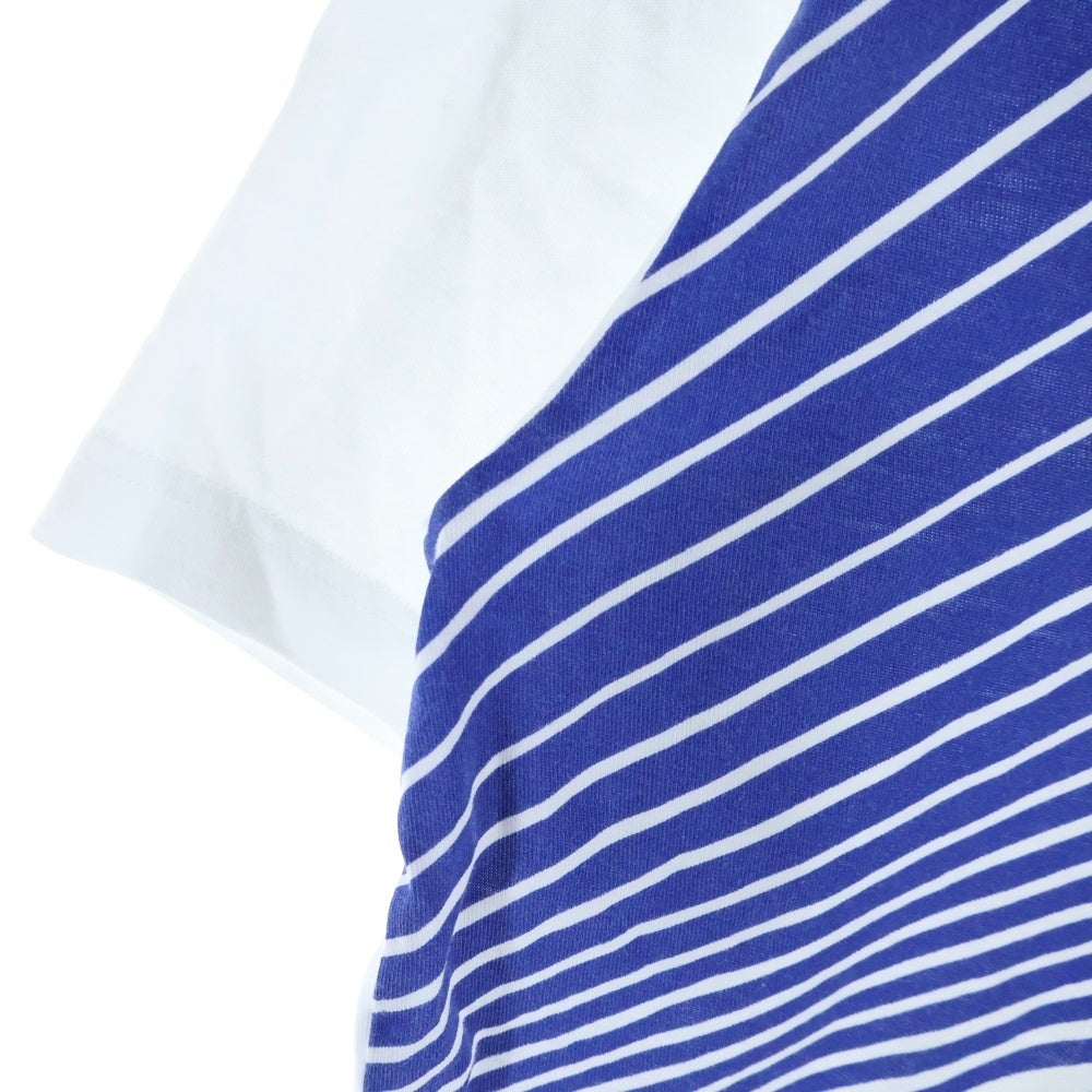 COMME des GARCONS SHIRT(コムデギャルソンシャツ) 17SS バイアスストライプ クルーネック 半袖Tシャツ カットソー ブルー/ホワイト S25112