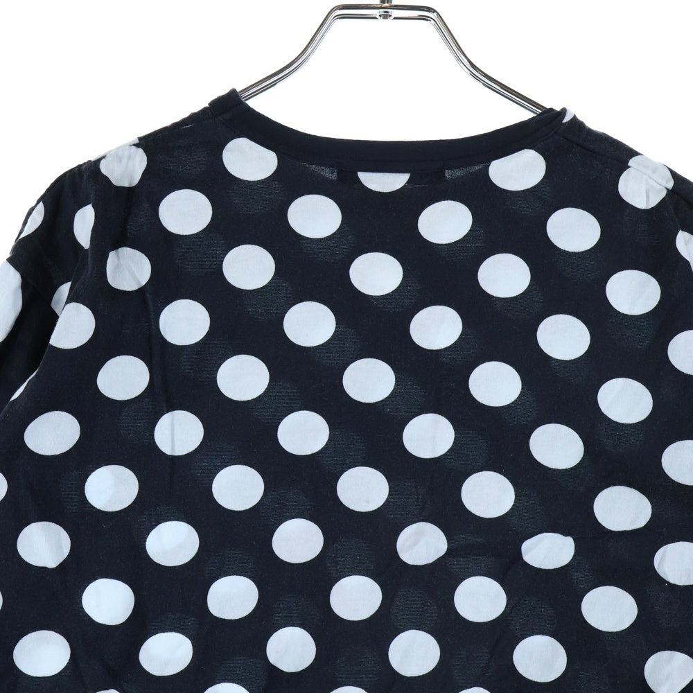 COMME des GARCONS HOMME(コムデギャルソンオム) 17SS ドット柄 コットン半袖Tシャツ ブラック HS-T013