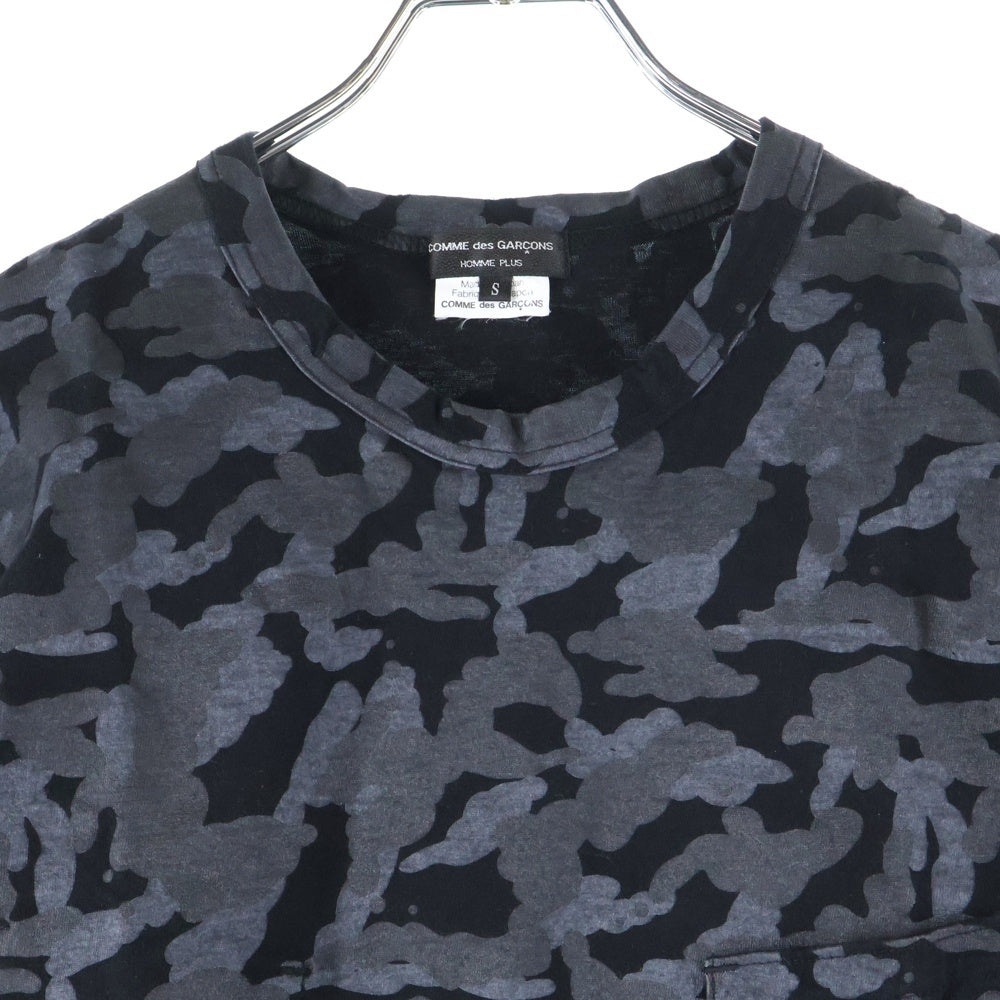 COMME des GARCONS HOMME PLUS(コムデギャルソンオムプリュス) 09SS 迷彩柄ポケット半袖Tシャツ カモフラ ブラック PC-T036