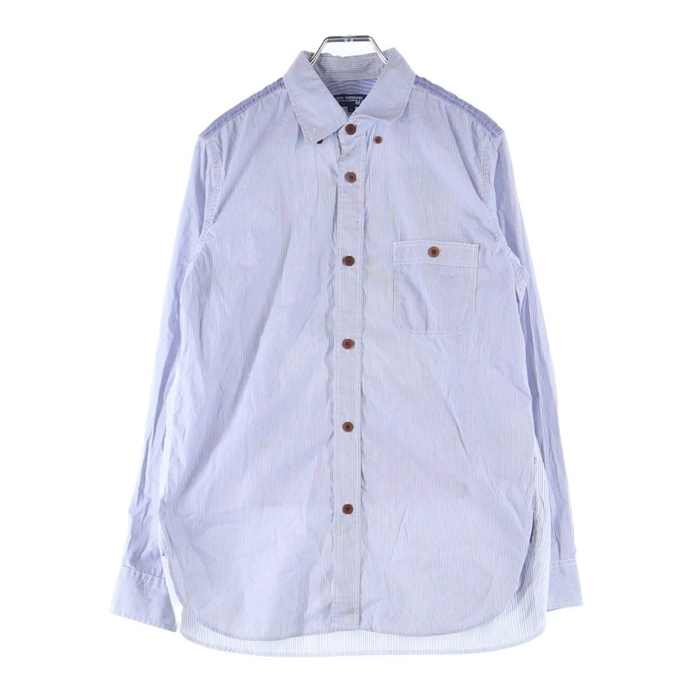 JUNYA WATANABE COMME des GARCONS(ジュンヤワタナベ コムデギャルソン) 17SS バックグラフィック ストライプ長袖シャツ ブルー WS-B025