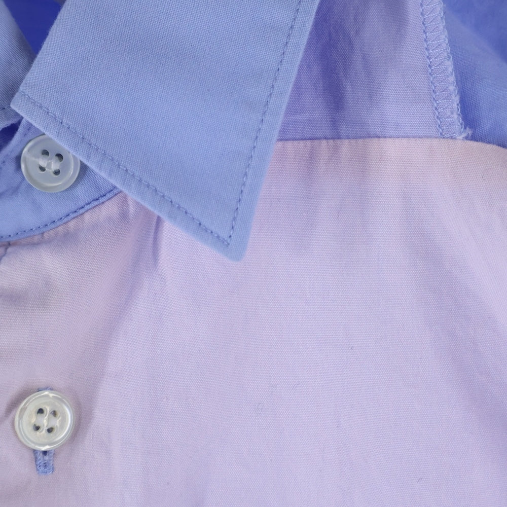 COMME des GARCONS SHIRT(コムデギャルソンシャツ) 16SS パッチワーク 半袖シャツ ブルー S24044