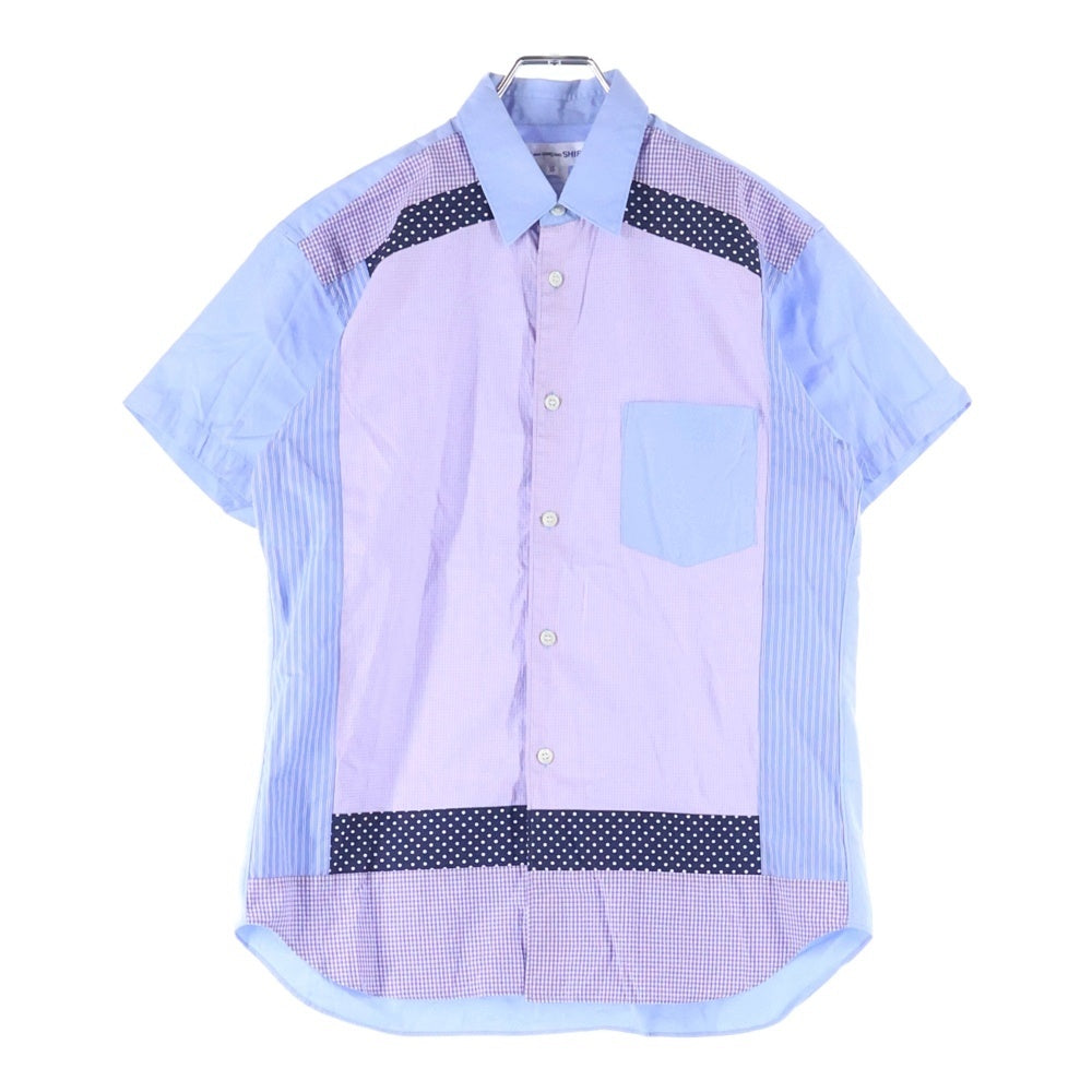 COMME des GARCONS SHIRT(コムデギャルソンシャツ) 18SS パッチワークデザイン 半袖シャツ マルチ S26004
