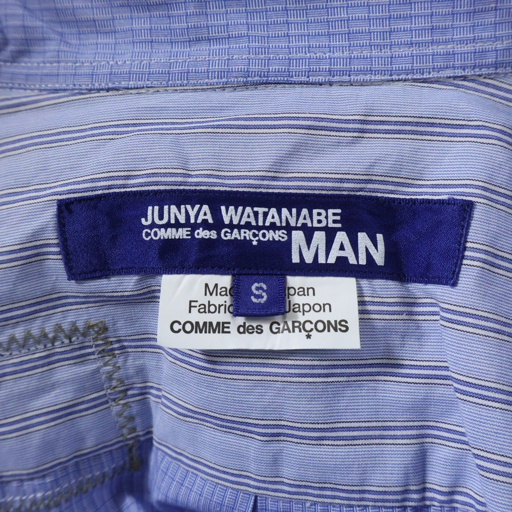JUNYA WATANABE COMME des GARCONS(ジュンヤワタナベ コムデギャルソン) 16SS パッチワーク チェック 長袖シャツ ブルー WQ-B005