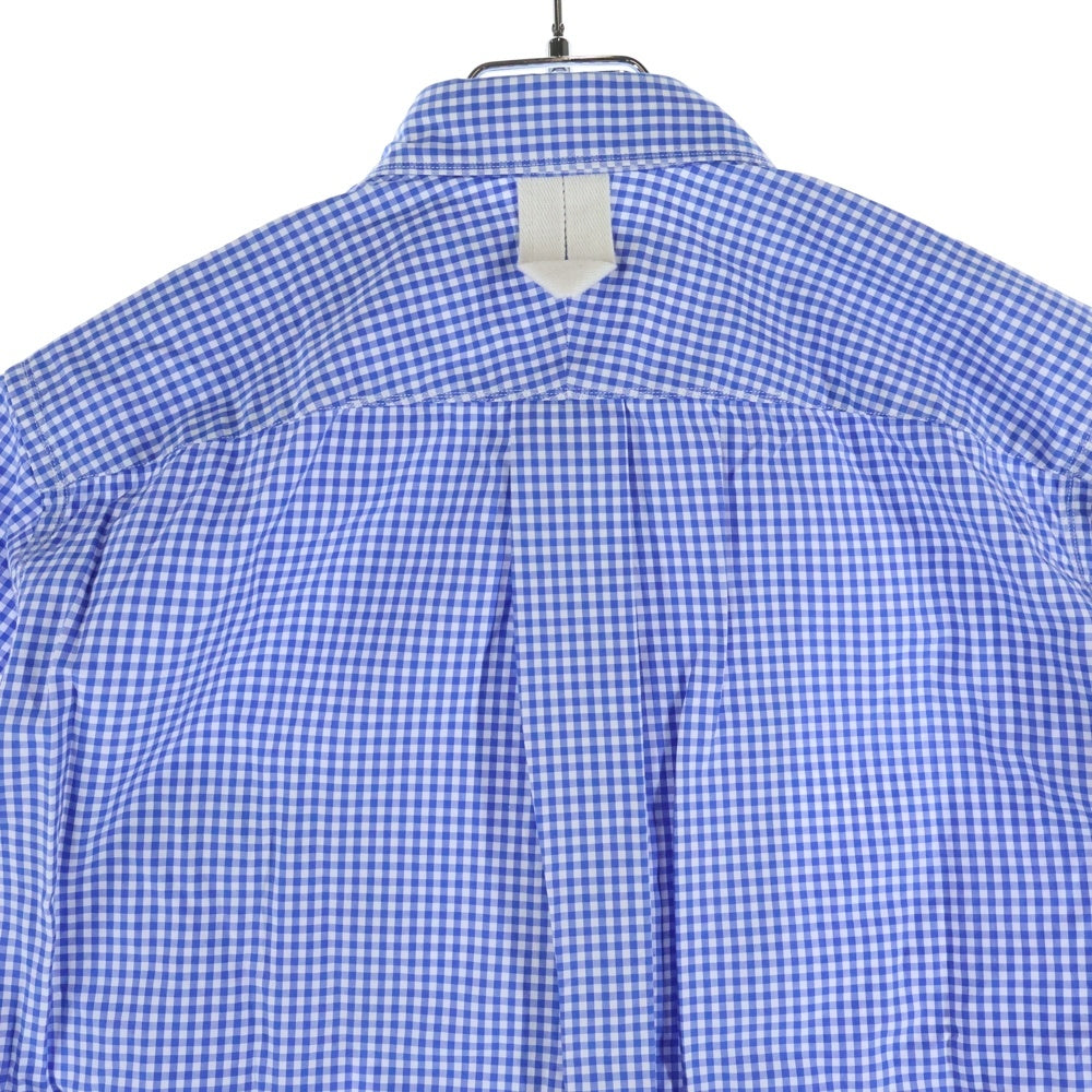 JUNYA WATANABE COMME des GARCONS(ジュンヤワタナベ コムデギャルソン) 14SS スナップボタンポケット チェック 半袖 シャツ ブルー WM-B024