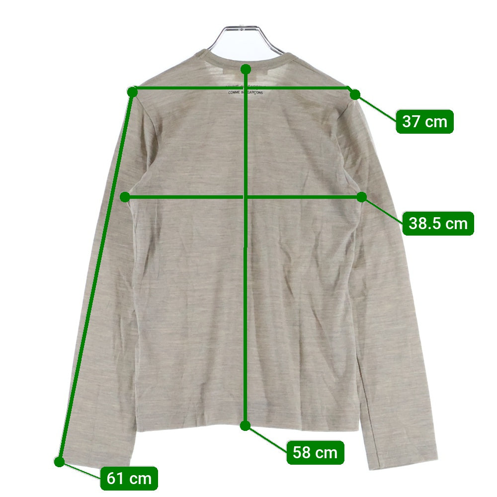 COMME des GARCONS COMME des GARCONS(コムデギャルソンコムデギャルソン) 13AW 村上ラヂオ プリント ニットソー 長袖 グレー RL-T042 レディース