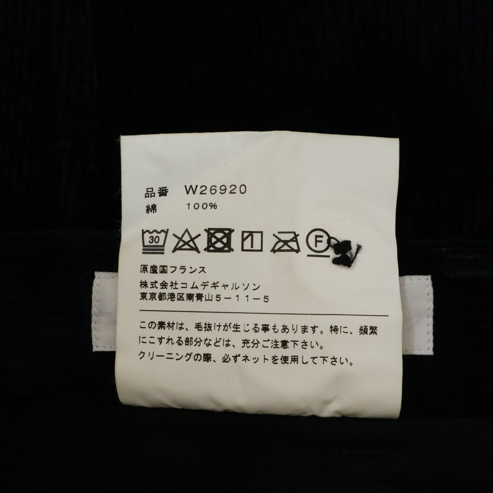 COMME des GARCONS SHIRT BOY(コムデギャルソンシャツボーイ) 18AW コーデュロイパンツ ネイビー W26920