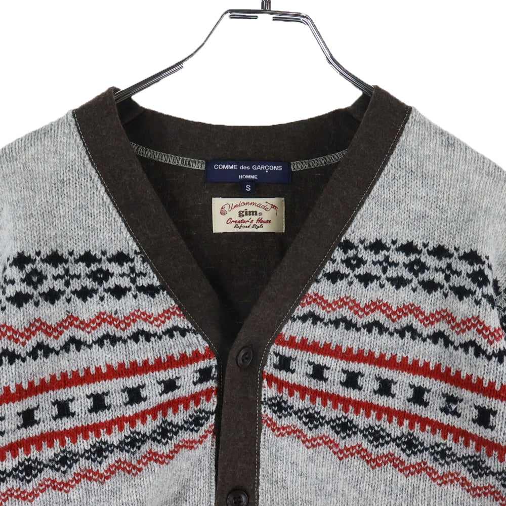 COMME des GARCONS HOMME(コムデギャルソンオム) 14AW×gim ジム ニットカーディガン グレー HN-T031