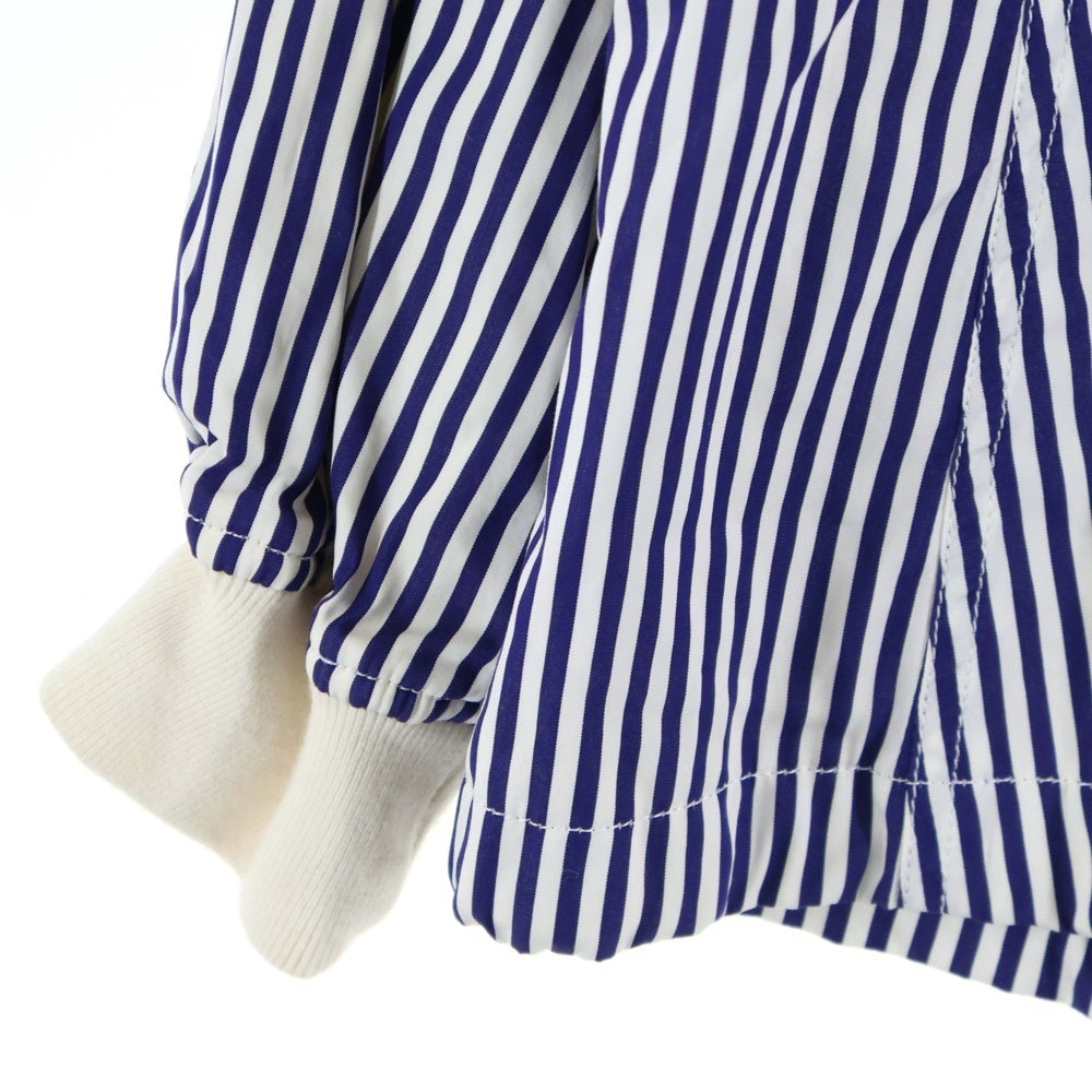 COMME DES GARCONS GIRL(コムデギャルソンガール) ストライプ フード ジャケット ブルー NC-J005 レディース