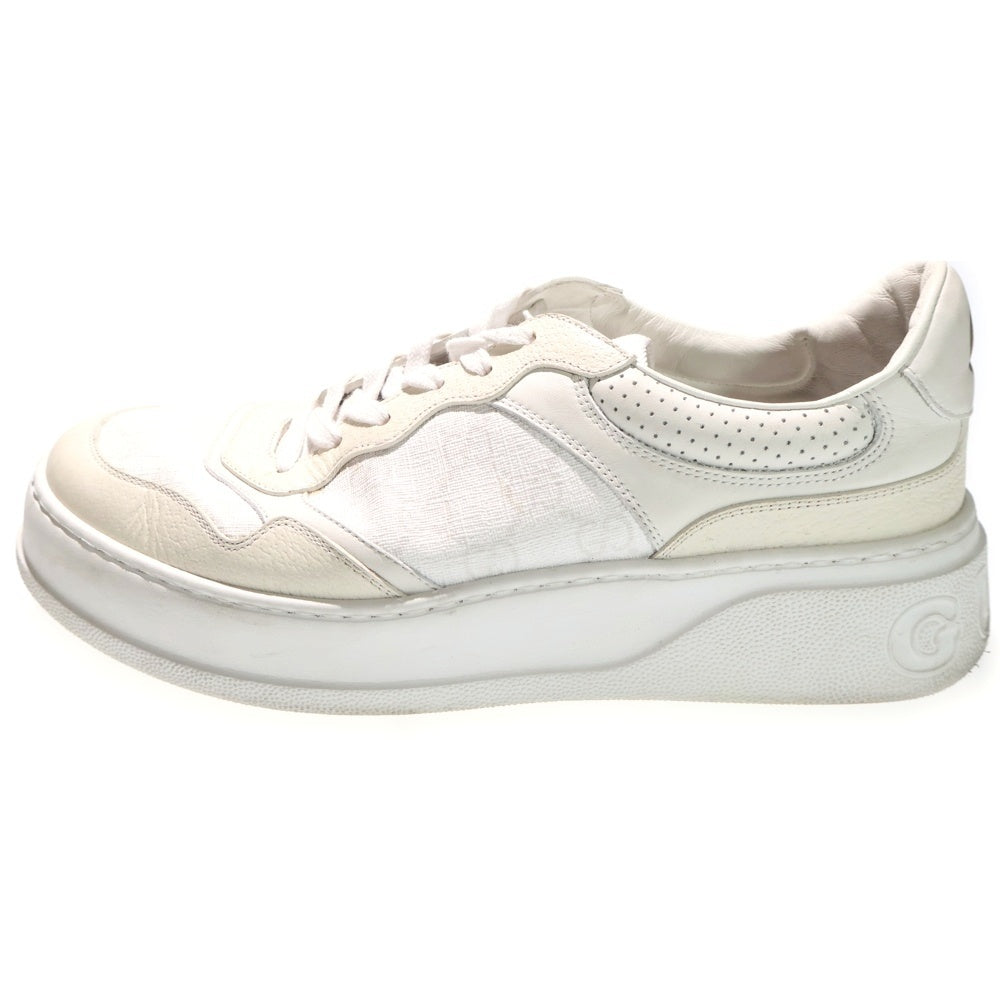 GUCCI(グッチ) GGロゴ レザーローカットスニーカー ホワイト 669582