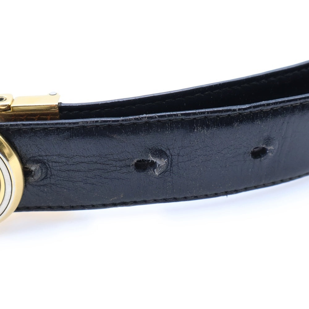 dunhill(ダンヒル) ロゴバックル レザーベルト ブラック