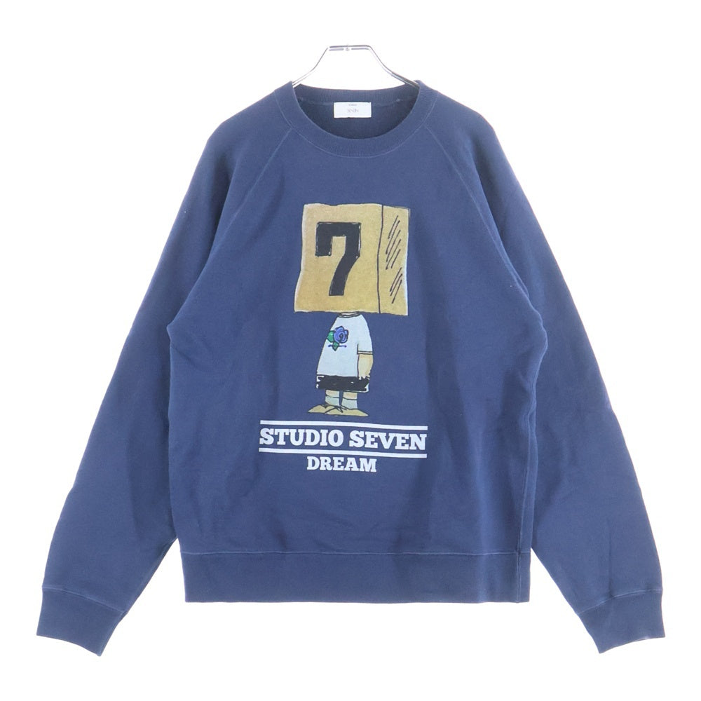 STUDIO SEVEN(スタジオセブン) 19SS DREAM Sweat 70863909 フロントプリント 長袖 スウェット ネイビー