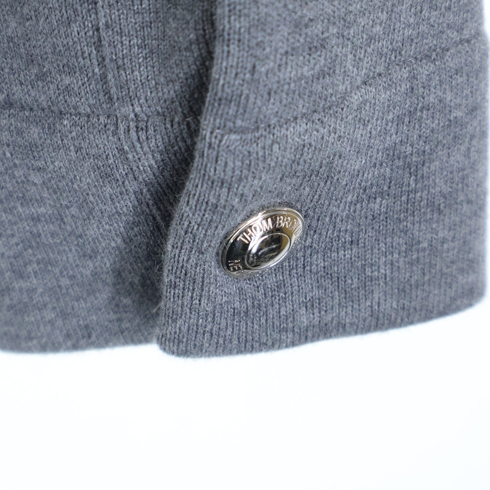 THOM BROWNE(トムブラウン) コットン ループバック RWBストライプジップアップジャケット グレー MKJ133A