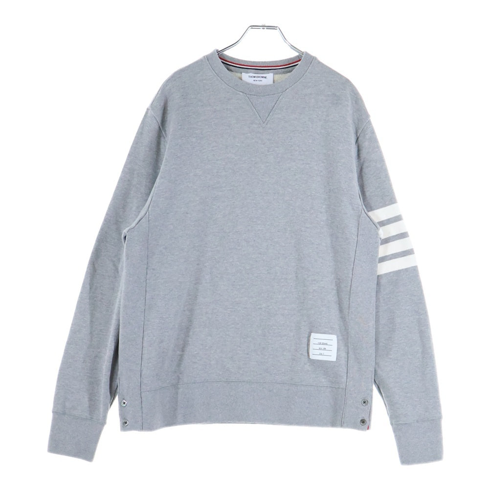 THOM BROWNE(トムブラウン) 4Bar Classic Sweatshirt クルーネックスウェットトレーナー グレー MJT021H