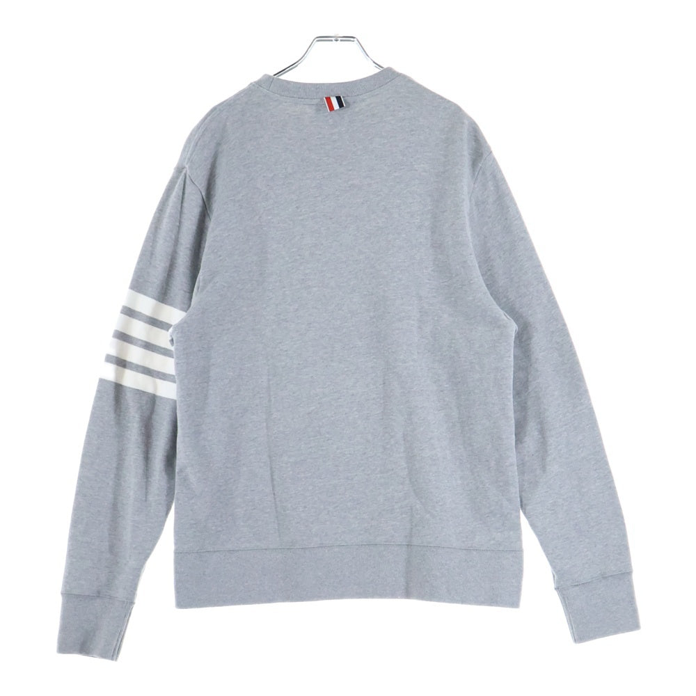 THOM BROWNE(トムブラウン) 4Bar Classic Sweatshirt クルーネックスウェットトレーナー グレー MJT021H