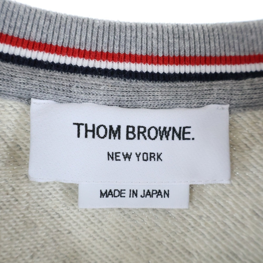 THOM BROWNE(トムブラウン) 4Bar Classic Sweatshirt クルーネックスウェットトレーナー グレー MJT021H