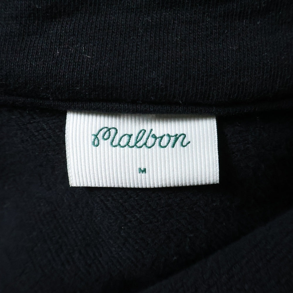 MALBON GOLF(マルボン ゴルフ) SANTA CRUZ SWEATSHIRT ゴルフウェア スウェット トレーナー ブラック/レッド M-9518