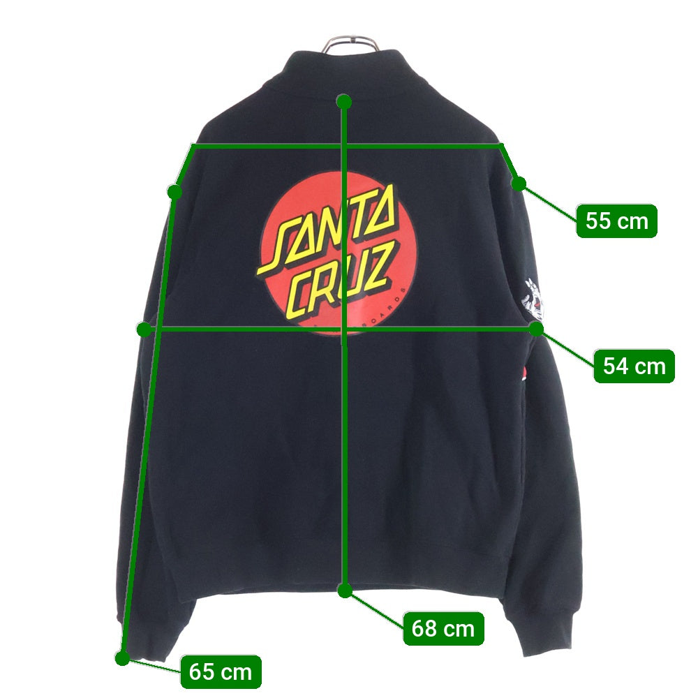 MALBON GOLF(マルボン ゴルフ) SANTA CRUZ SWEATSHIRT ゴルフウェア スウェット トレーナー ブラック/レッド M-9518