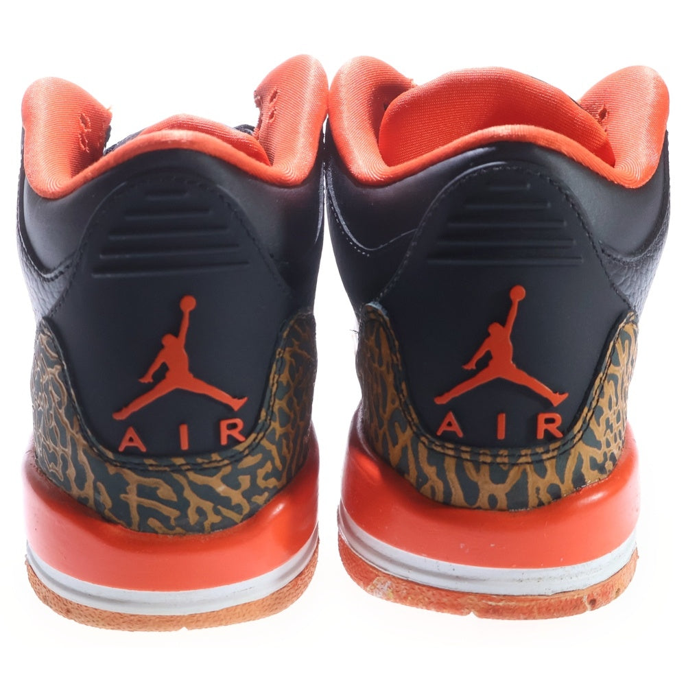 NIKE(ナイキ) GS Air Jordan 3 Retro Kumquat 441140-088 エアジョーダン 3 レトロ カムクワット ローカットスニーカー シューズ US5Y/23.5cn ブラック/オレンジ レディース