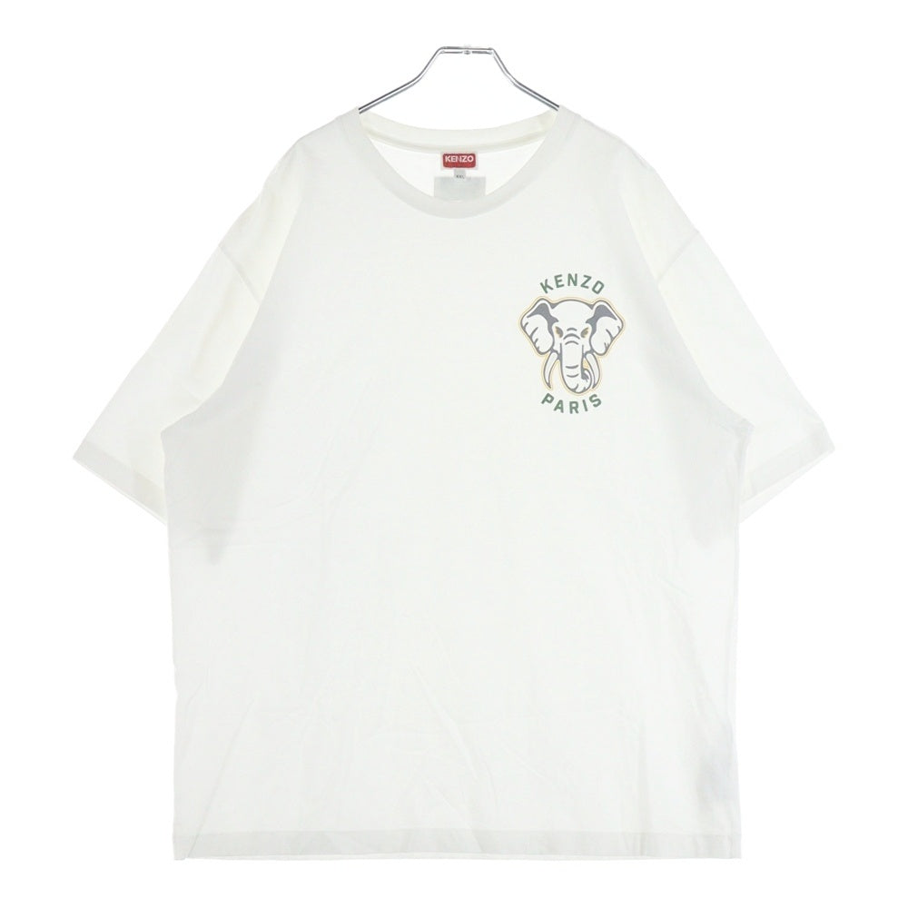 KENZO(ケンゾー) 24SS Varsity Jungle FD65TS0024SO バーシティージャングル デザイン 半袖Tシャツ カットソー ホワイト