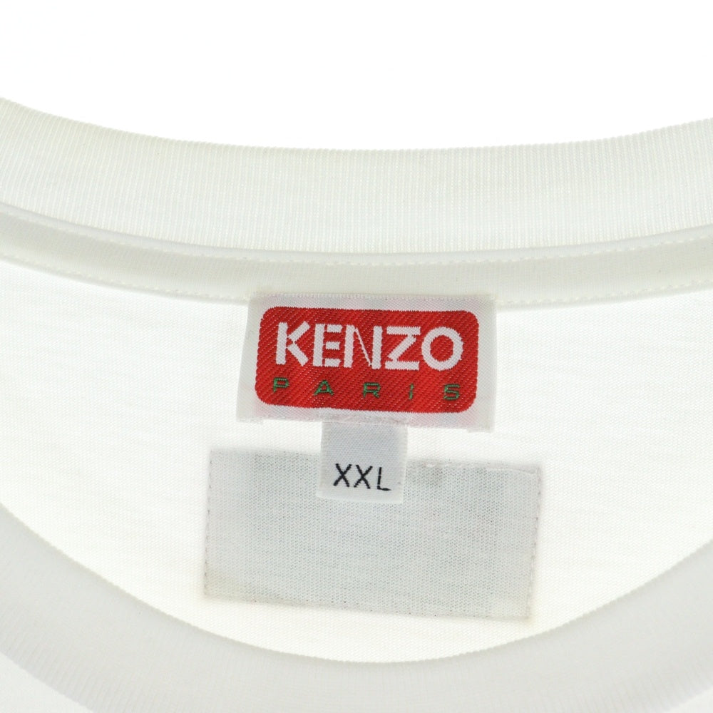 KENZO(ケンゾー) 24SS Varsity Jungle FD65TS0024SO バーシティージャングル デザイン 半袖Tシャツ カットソー ホワイト