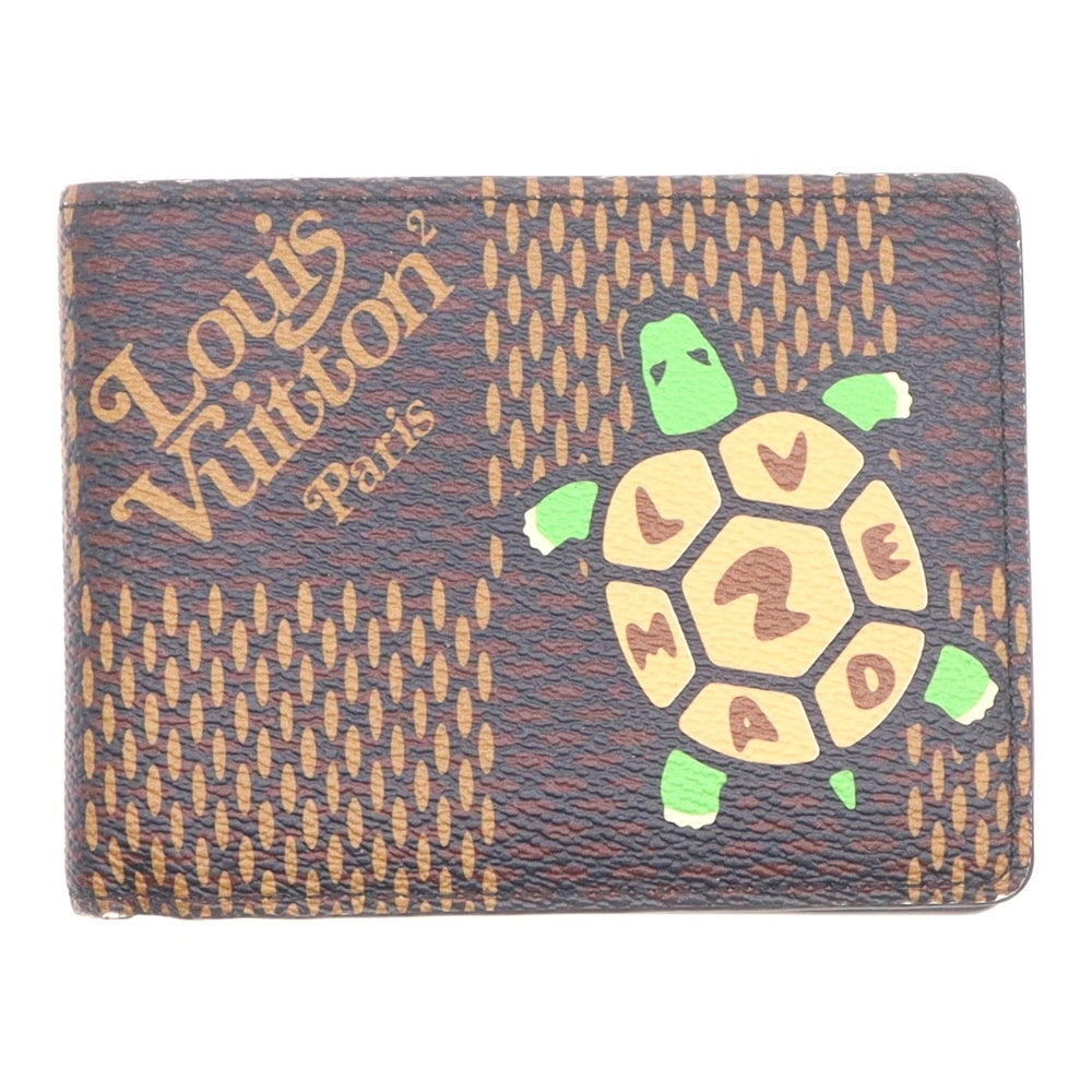 LOUIS VUITTON(ルイヴィトン) 20AW ×NIGO ポルトフォイユ・ミュルティプル レザー 2つ折り財布 N60396 ブラウン