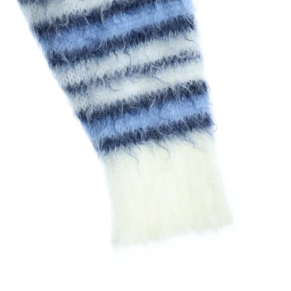 MARNI(マルニ) 22SS Striped Mohair Cardigan CDMD0267Q0 ストライプ モヘア カーディガン ブルー/ホワイト