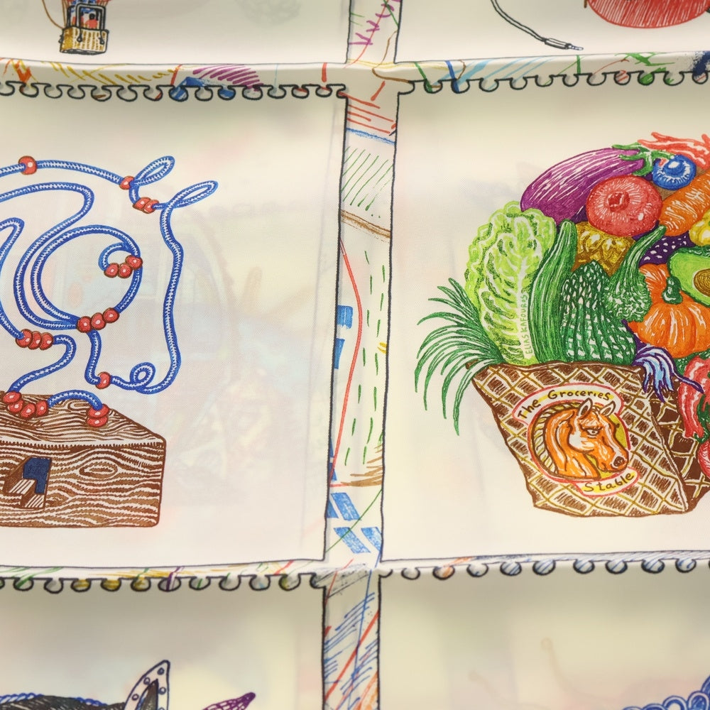 HERMES(エルメス) カレ90 スカーフ CHEVAL OSCOPE シルク マルチ レディース