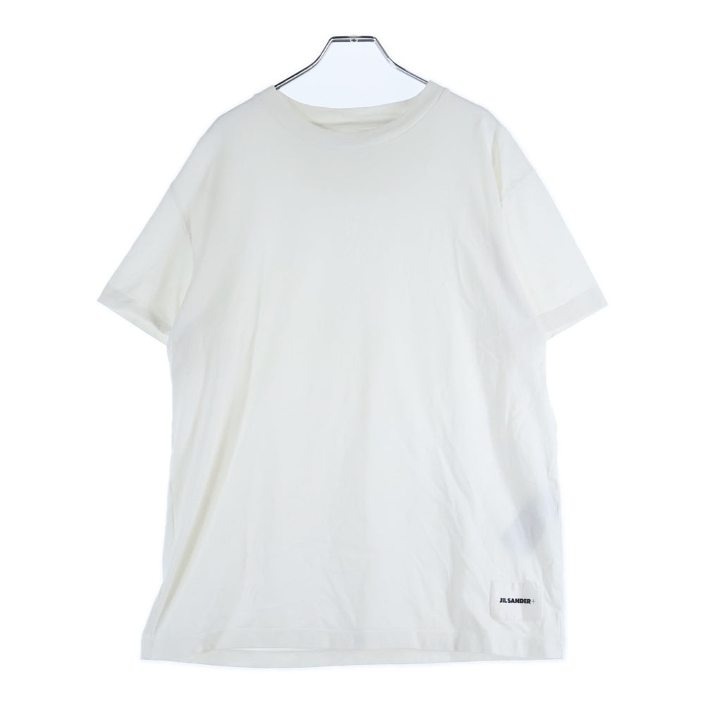 JIL SANDER +(ジルサンダープラス) ブランドロゴ刺繍 半袖Tシャツ カットソー ホワイト