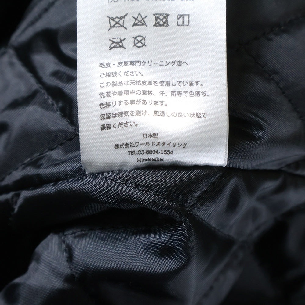 MINDSEEKER(マインドシーカー) ×BILLIONAIRE BOYS CLUB STARTER JK スタータージャケット カウレザー ブラック/ブラウン