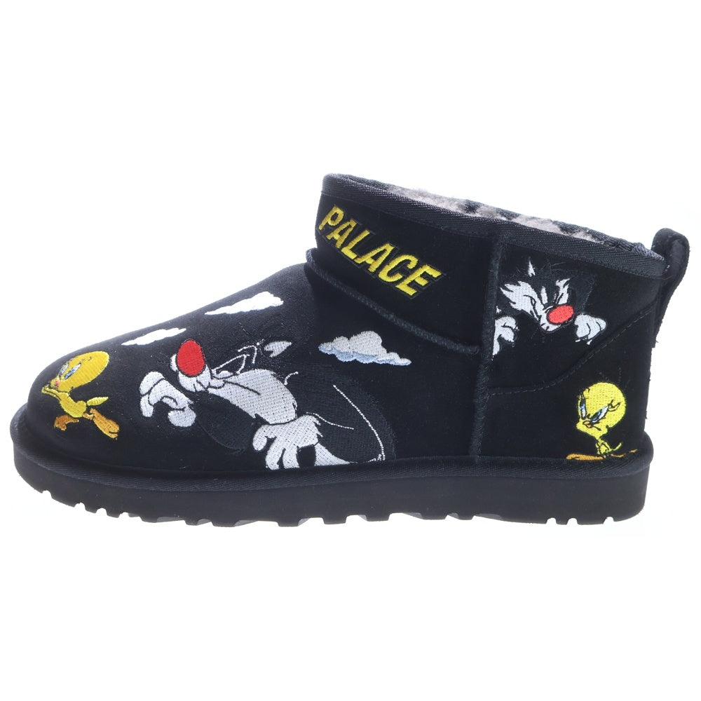 UGG(アグ) ×PALACE ×Looney Tunes Ultra Mini 1181891 パレス ルーニーチューンズ ウルトラミニ ムートンブーツ ブラック US9/27cm