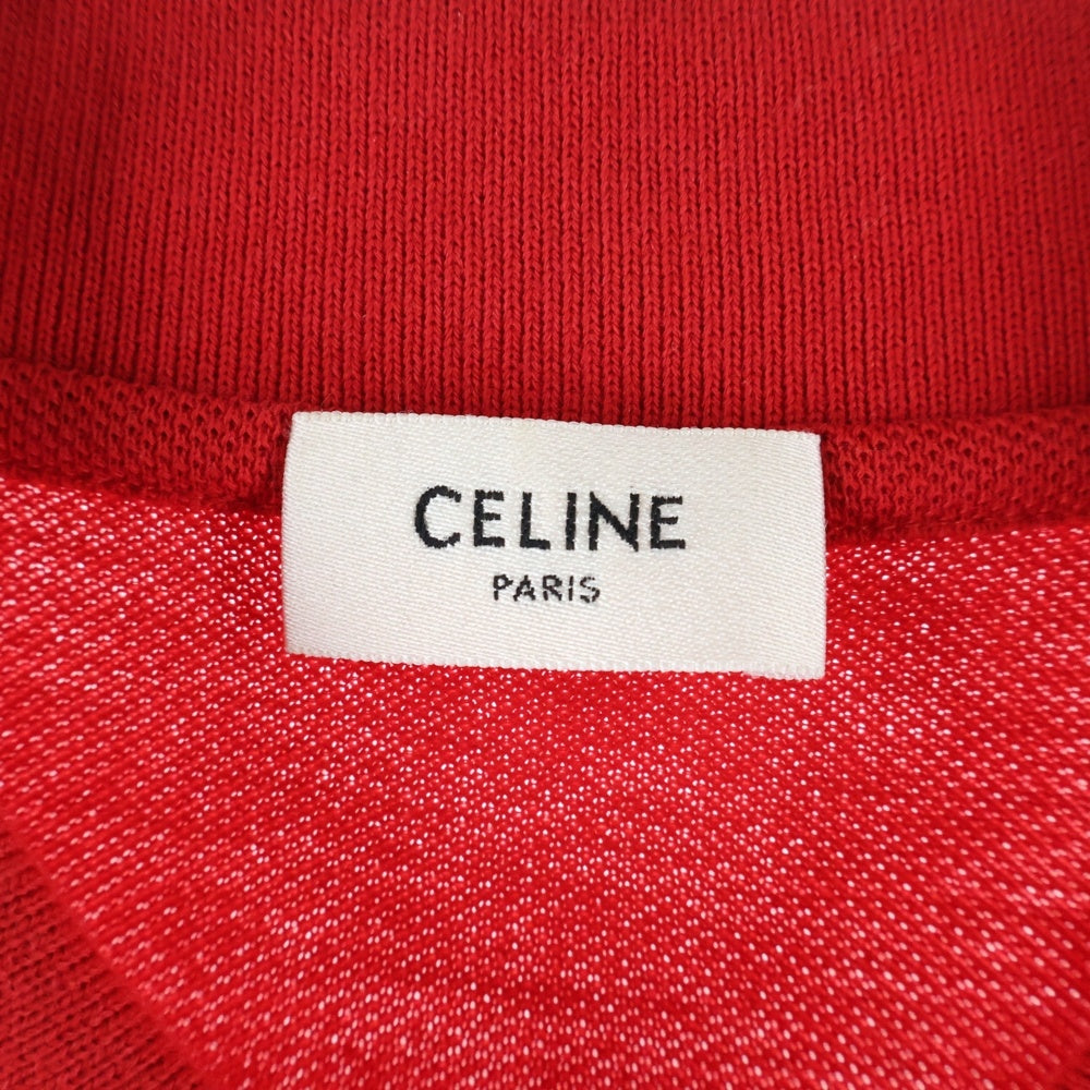 CELINE(セリーヌ) 20SS トリオンフロゴ刺繍 クラシック半袖ポロシャツ 2X136043F レッド