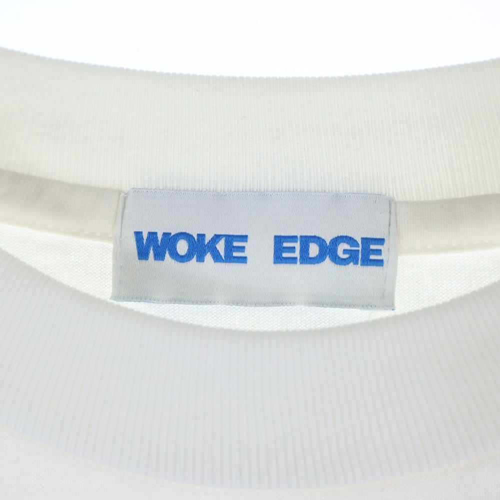 WOKE EDGE(ウォーク エッジ) Pussy Posse Tee フロントロゴプリント 半袖Tシャツ カットソー ホワイト